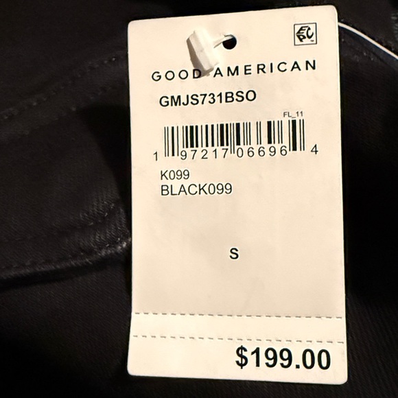 $199 Women’s small black fit for success denim Jean jumpsuit by Good American - Picture 7 of 9